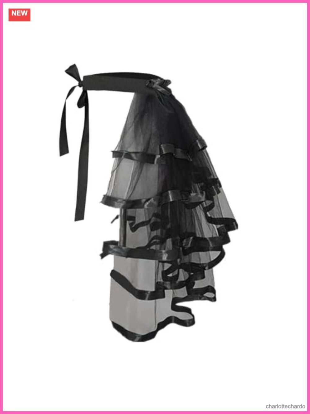 Victorian Steampunk Bustle Overskirt Tie-on Tulle Tutu Gothic Cosplay